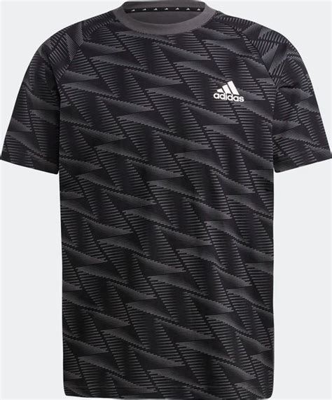 sportshirt heren katoen adidas zwart|T.